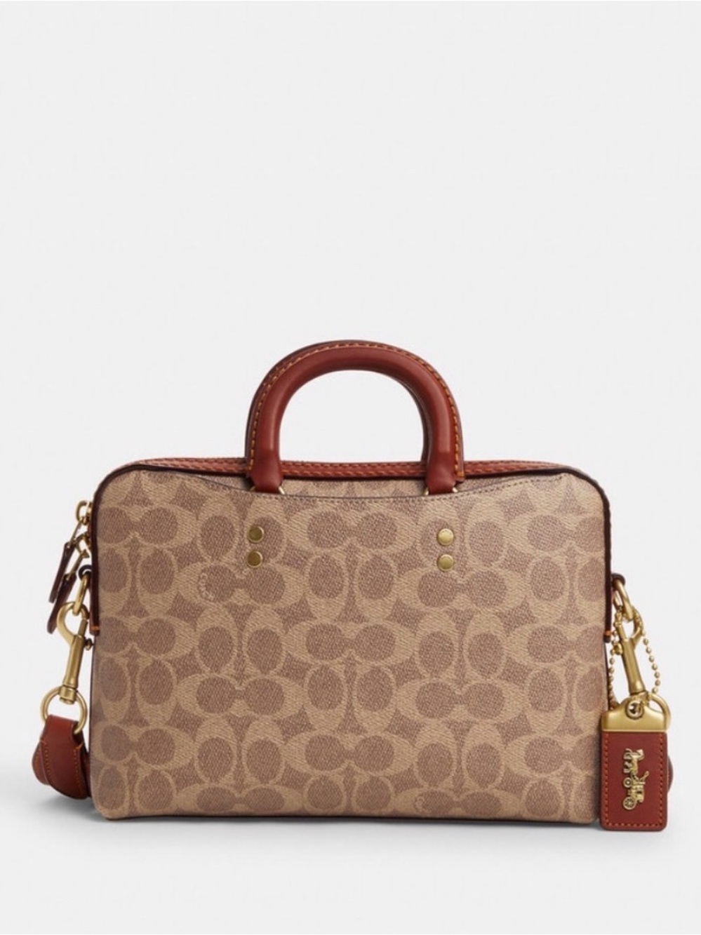 Coach Rogue Slim Brief 25 In Signature Canvas. Unisex. NWT